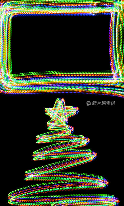 带框圣诞树- LED灯画(多色)